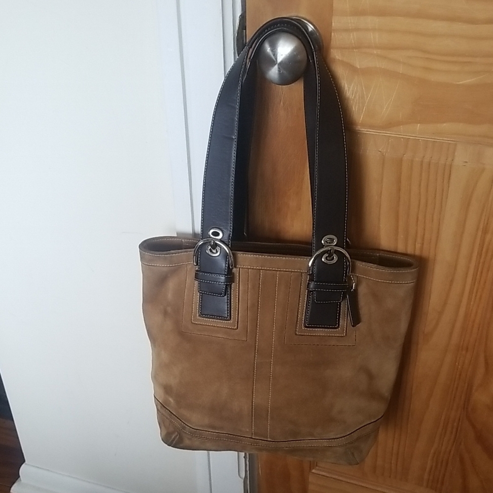 Tan And Brown Tote Bag